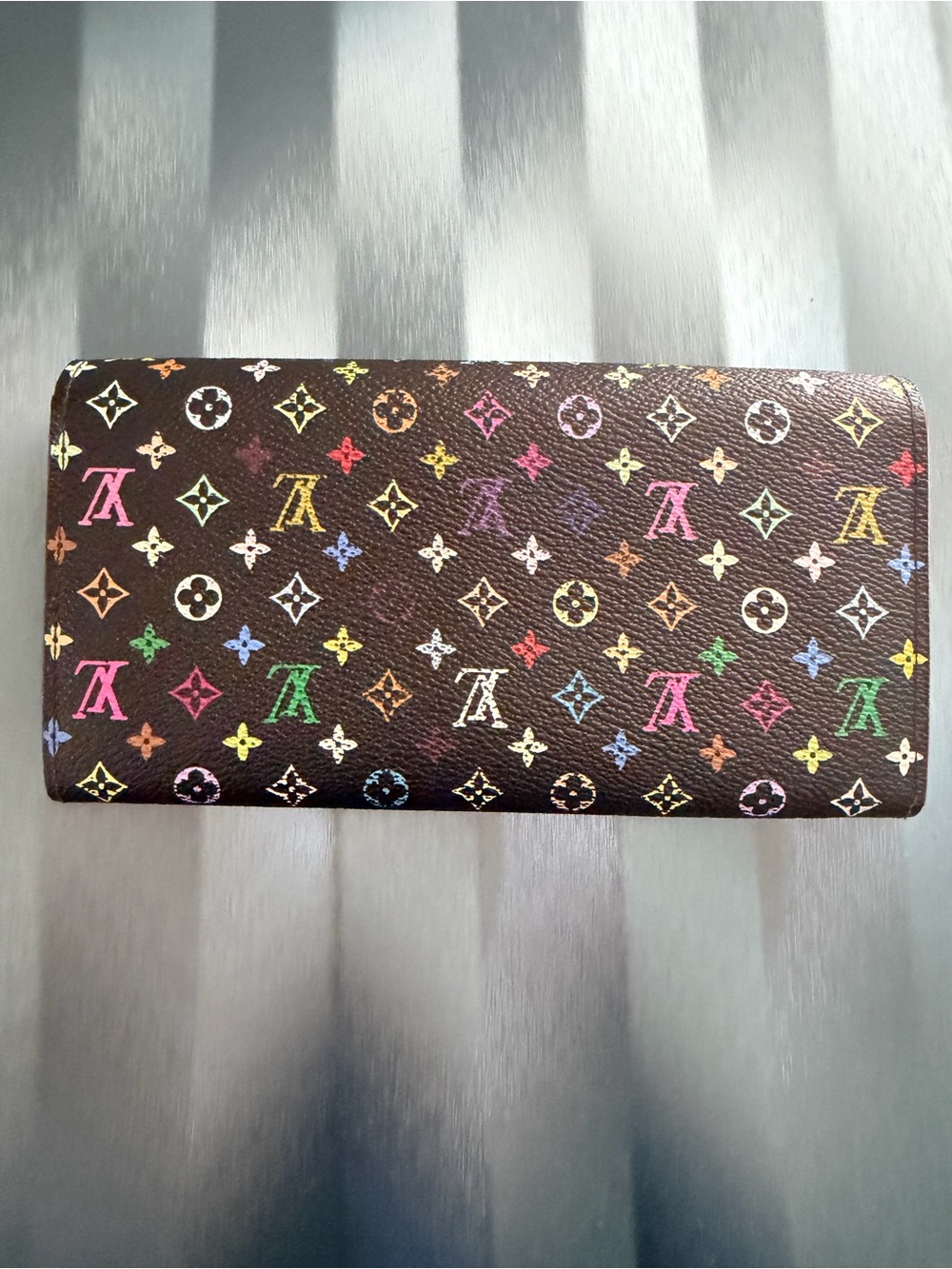Louis Vuitton Brown Multicolor Monogram Continental Wallet interior pink - Picture 2 of 13